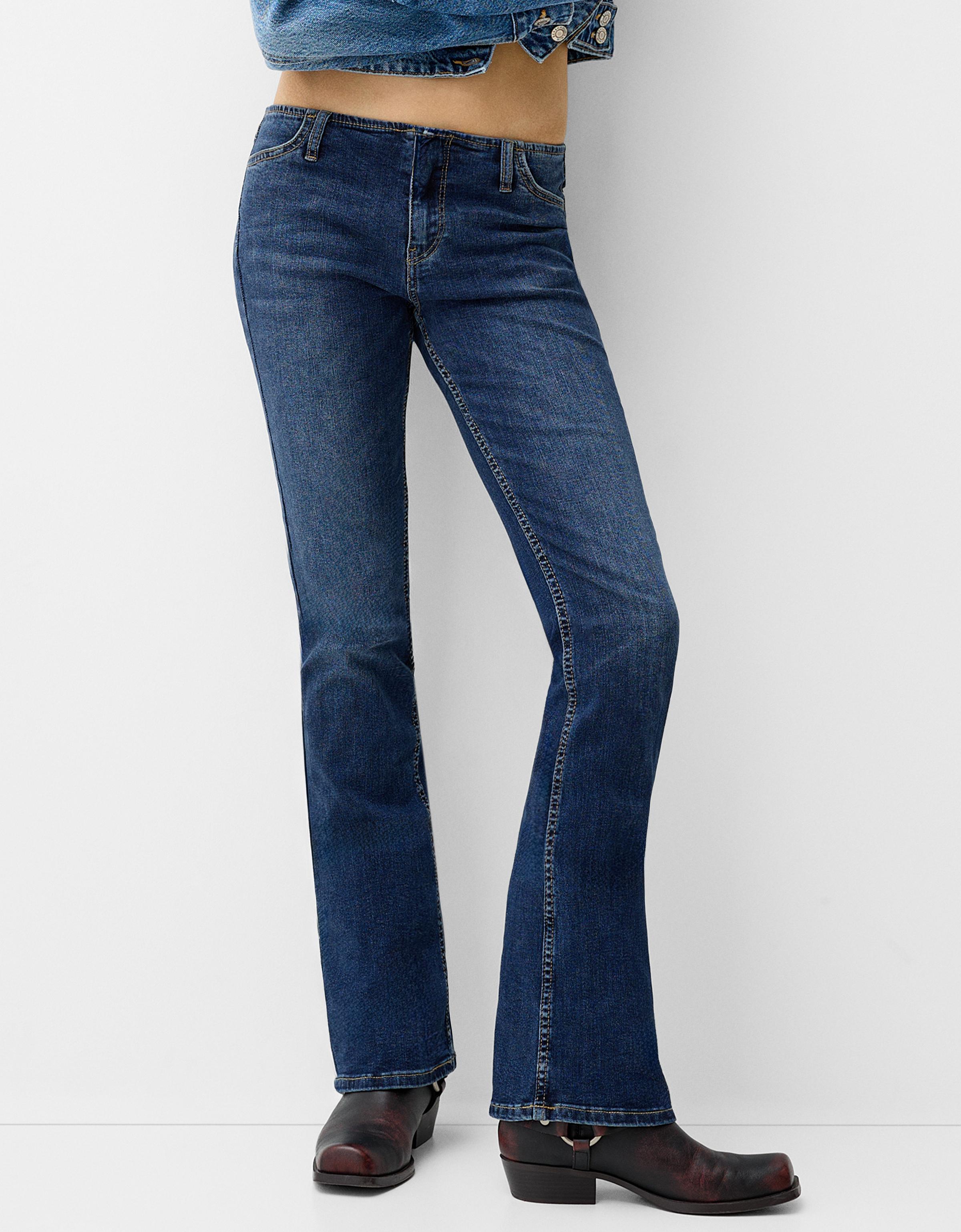 Bershka Jeans-Schlaghose Damen 32 Blau