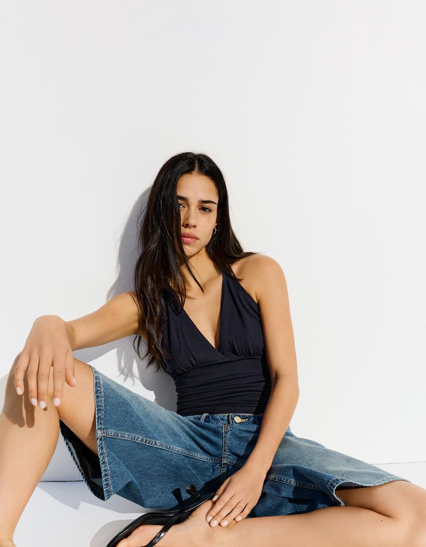 Büzgülü halter top-Denizci mavisi