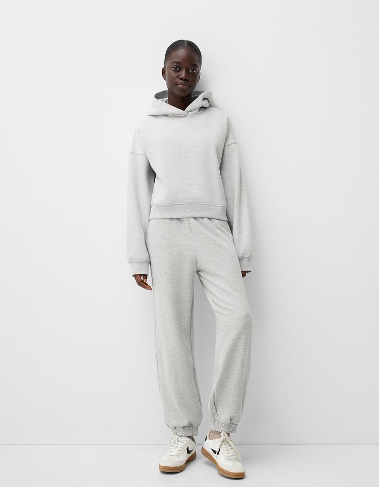 Pamuklu kapüşonlu sweatshirt