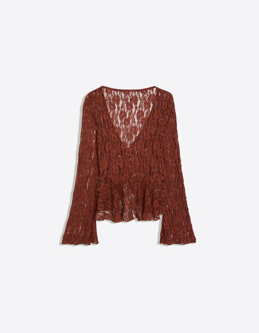 Chaqueta encaje volantes-Whisky