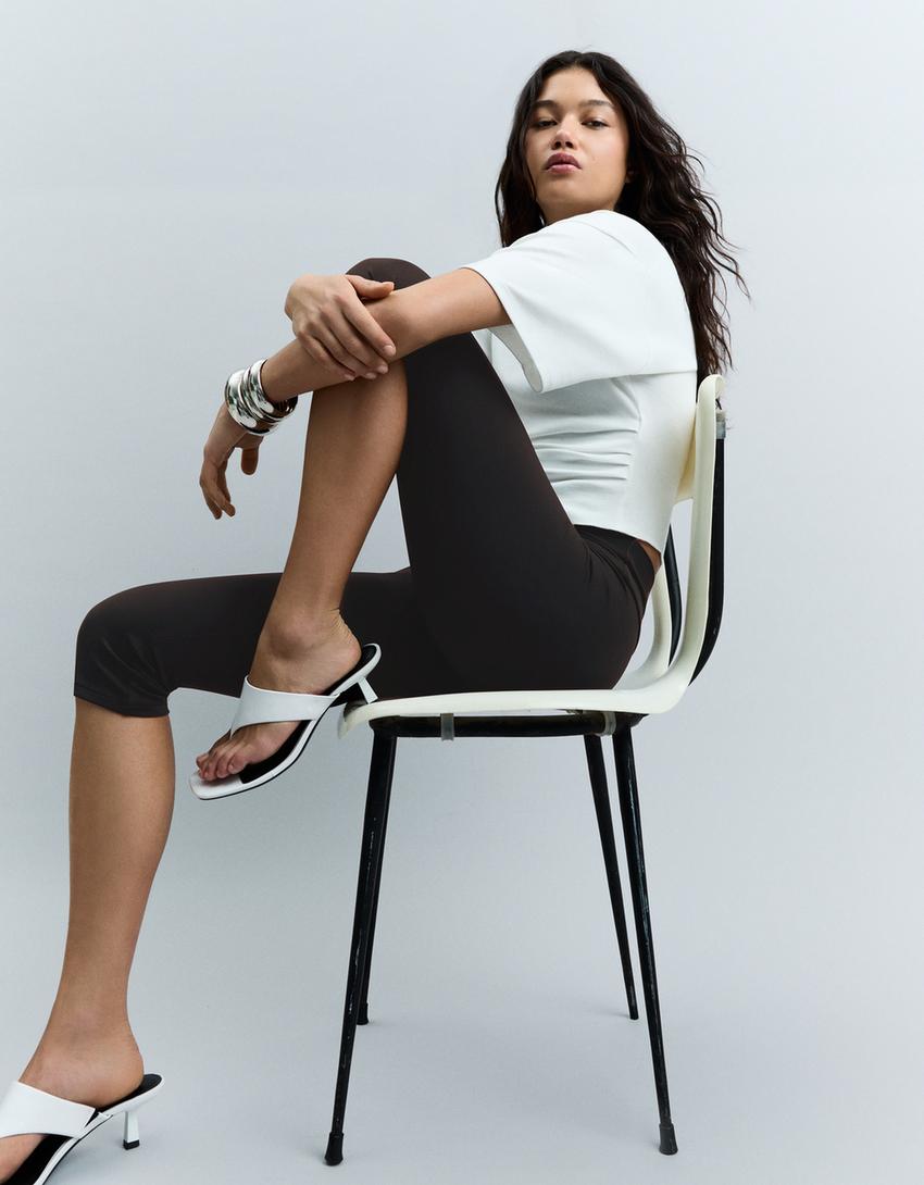 Technical knit capris-Black