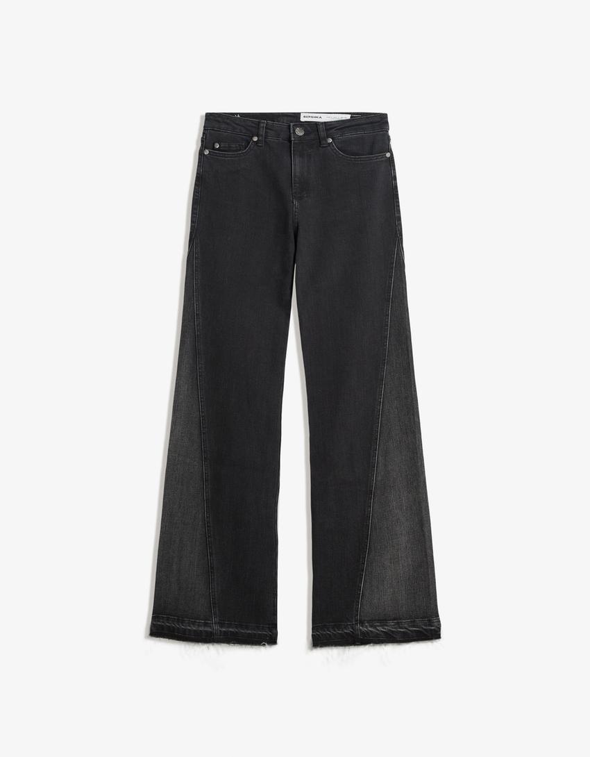 Jeans flare contraste-Noir-3