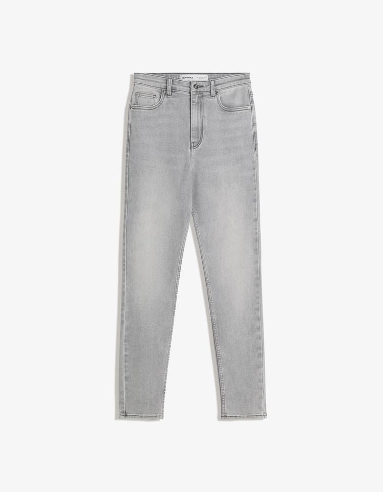 Super yüksek bel skinny fit yumuşak jean