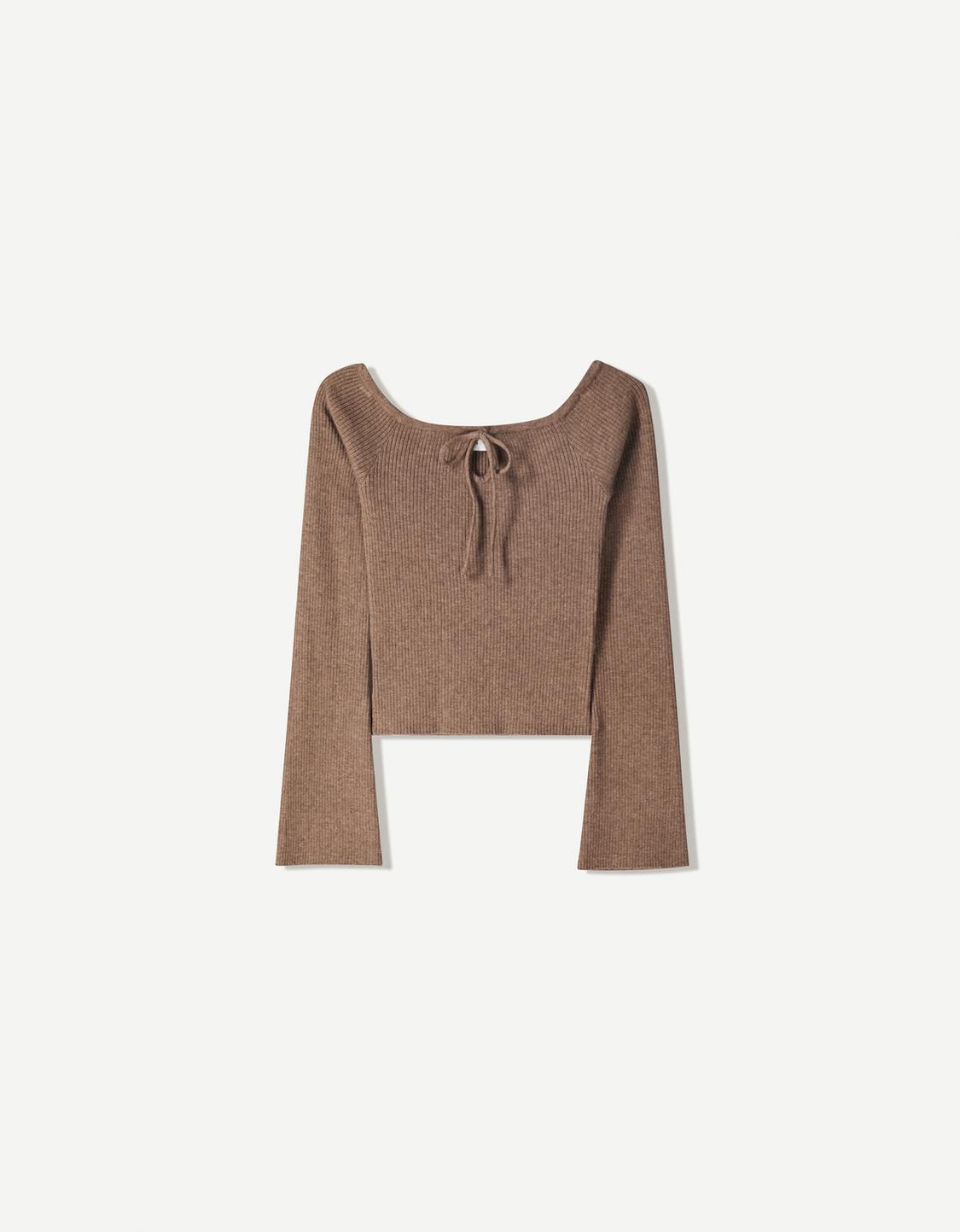Sweater with tie detail