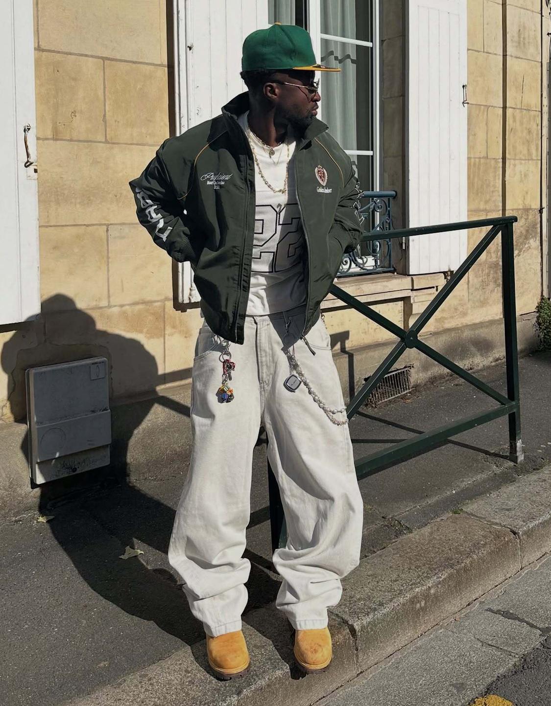 Embroidered technical jacket