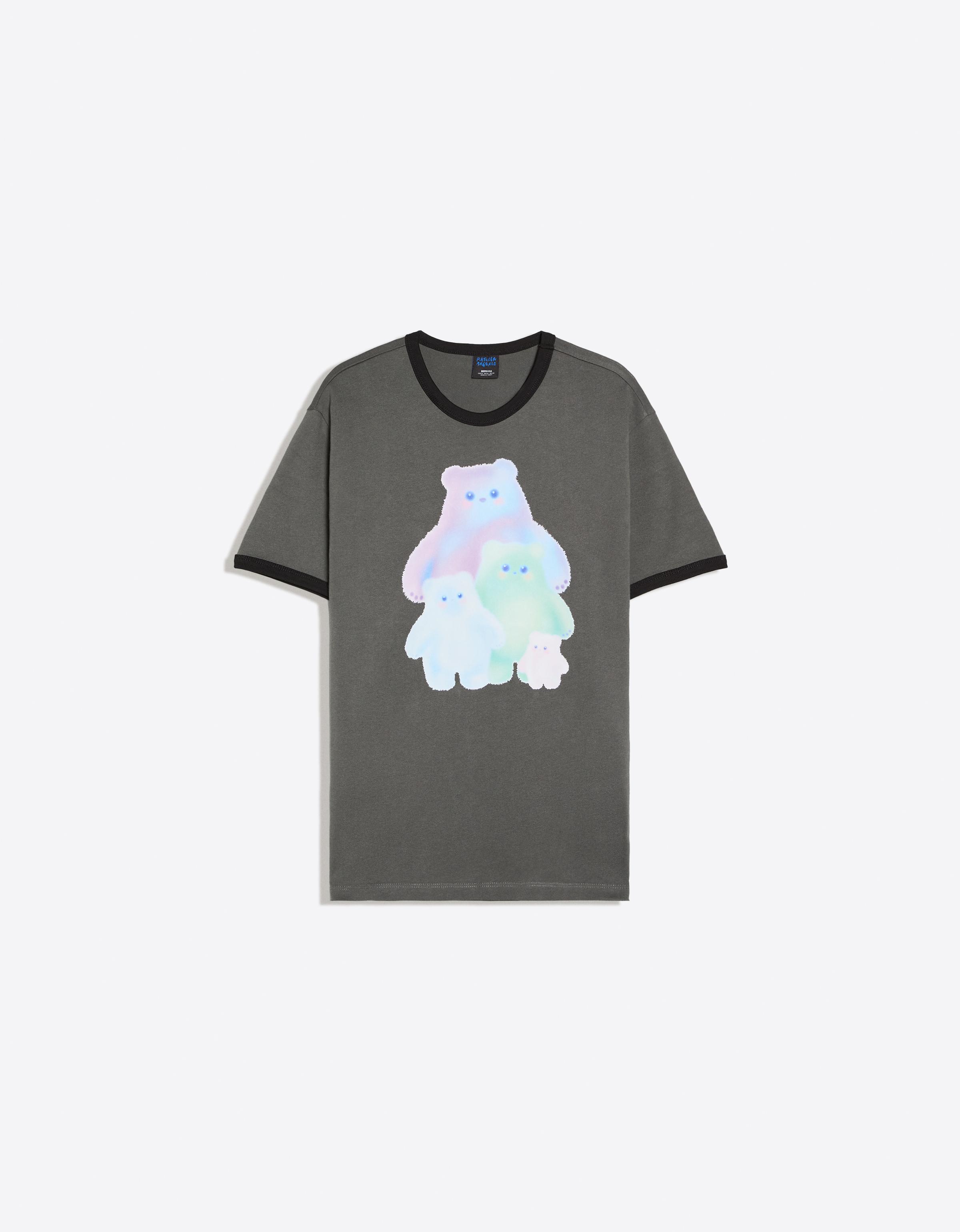 RAFAELA MASCARO regular short sleeve T-shirt — Mixed gray