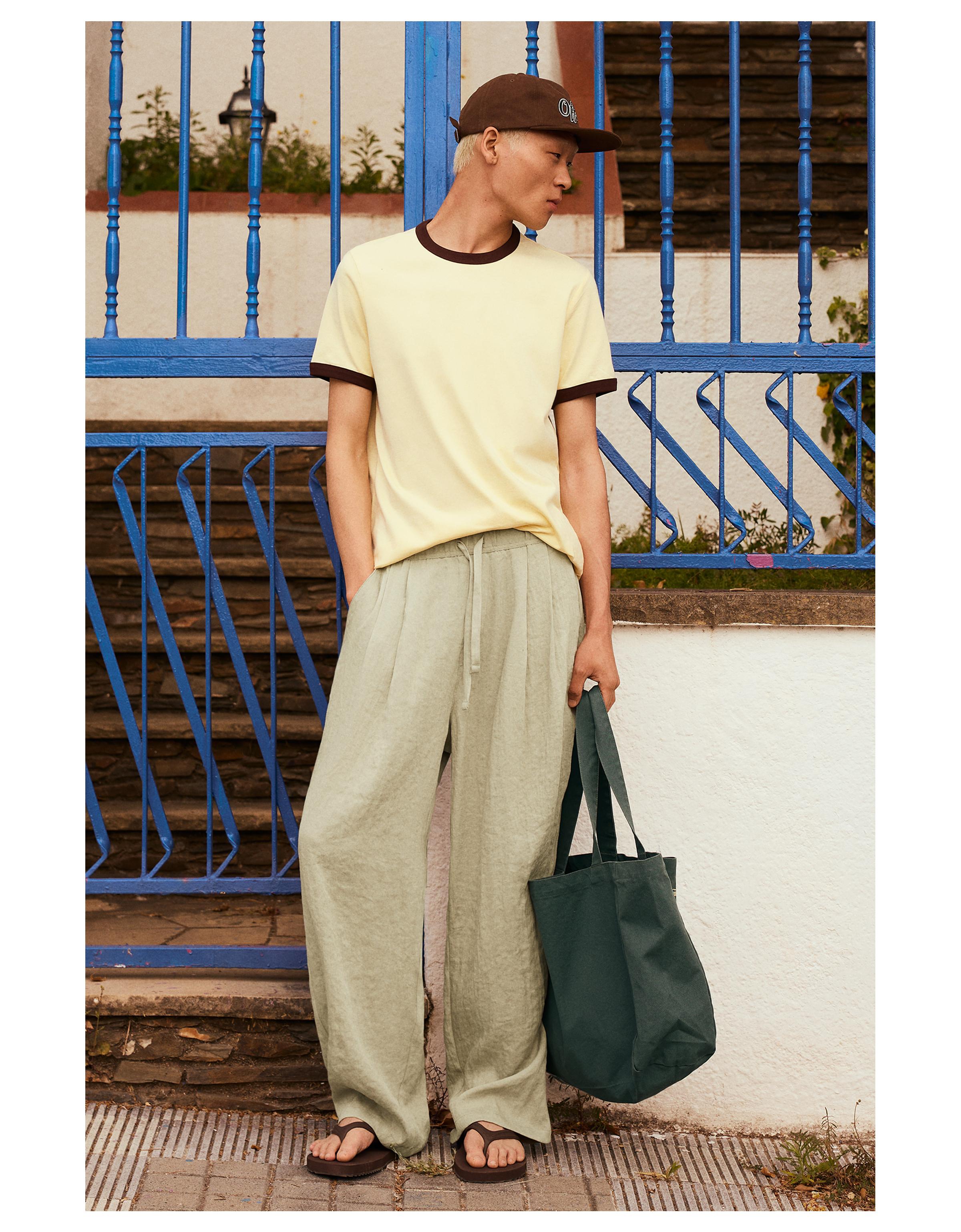 Rustic baggy trousers — Green