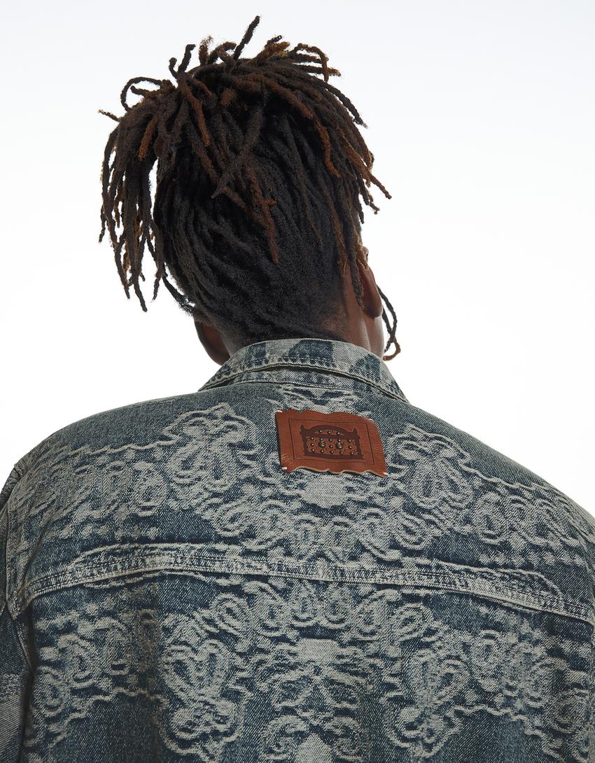 Veste en jean ARIES X BERSHKA-Bleu lavé