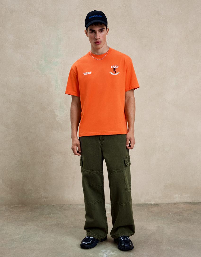 Oranje Koningsdag T-shirt met korte mouwen-Oranje