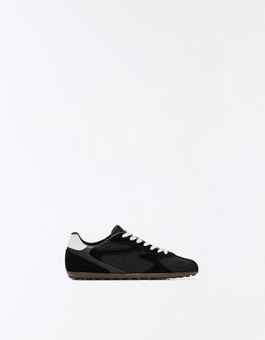 SLIM RETRO TRAINERS — BLACK 1