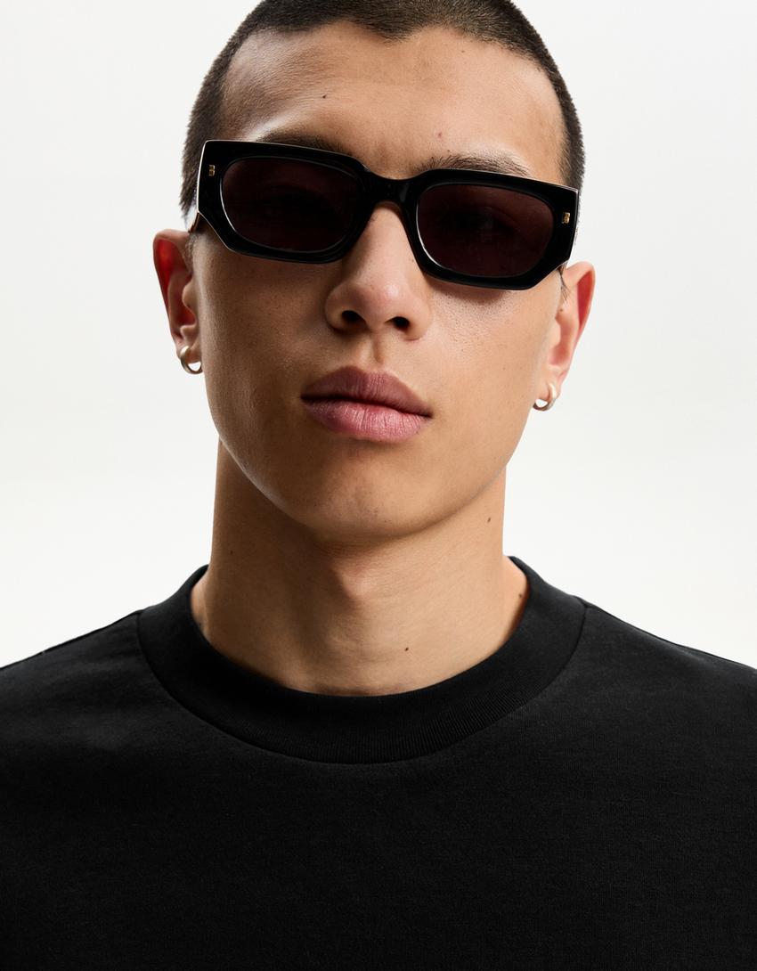 Boxy short sleeve T-shirt-Black