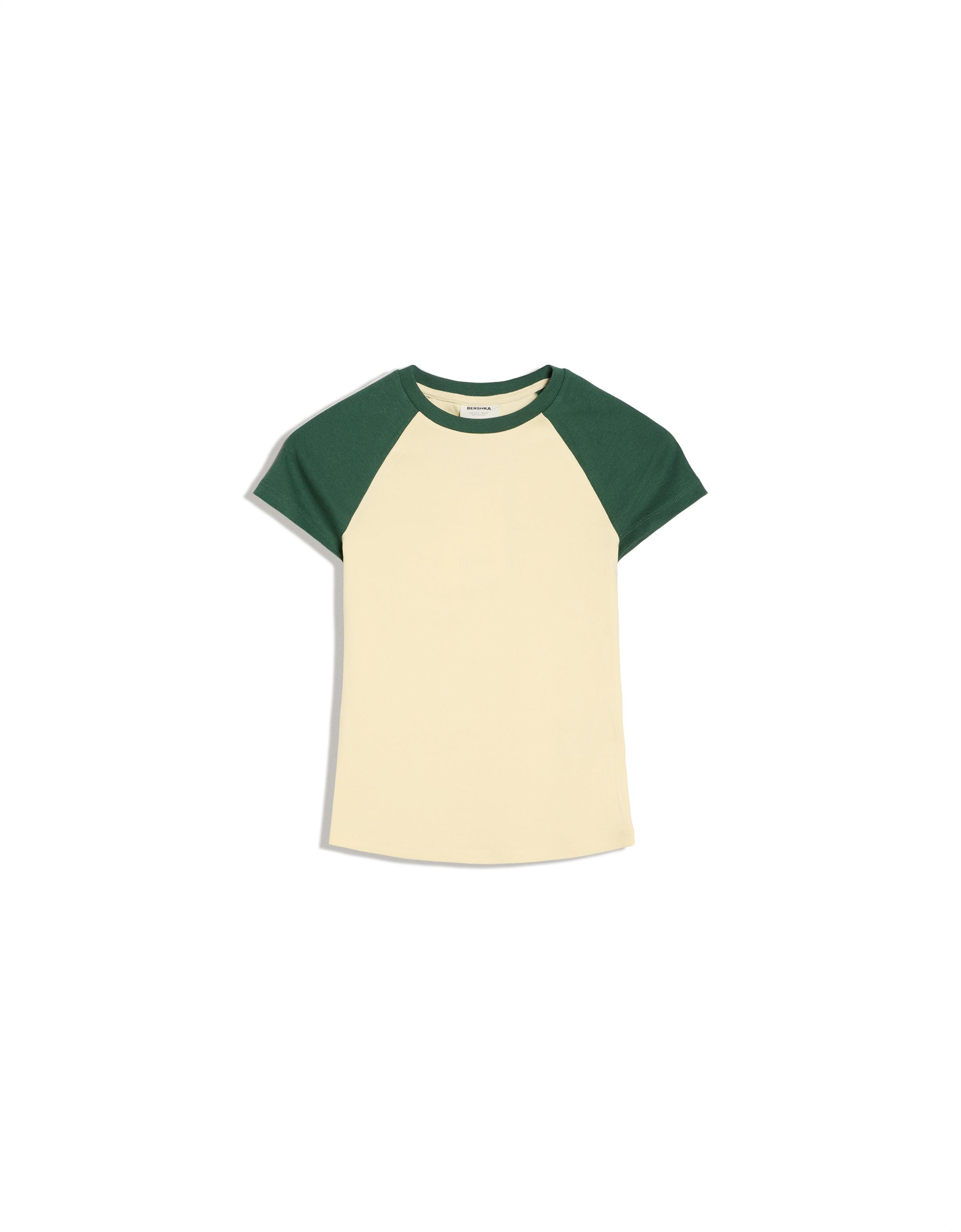 Fitted raglan T-shirt — Yellow