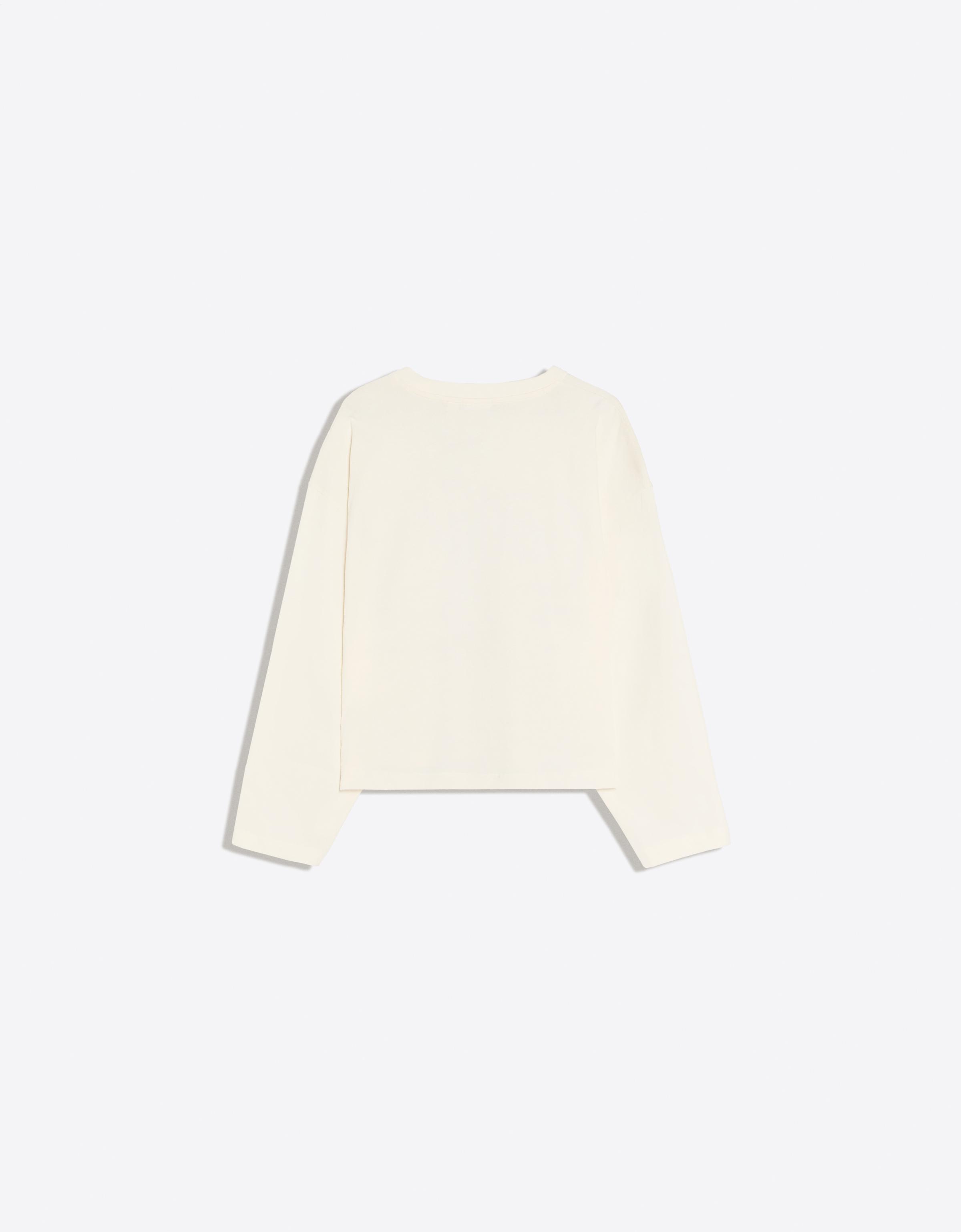 Long-sleeved print T-shirt — Cream