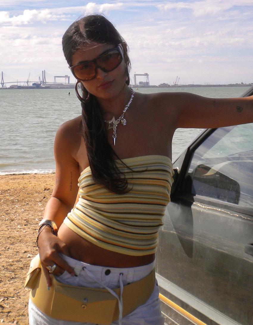 Top bandeau rayé-Jaune