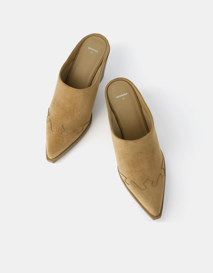 خف كاوبوي عالي الكعب-رملي-4