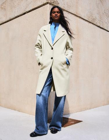 Soft-touch long coat — Sand 4