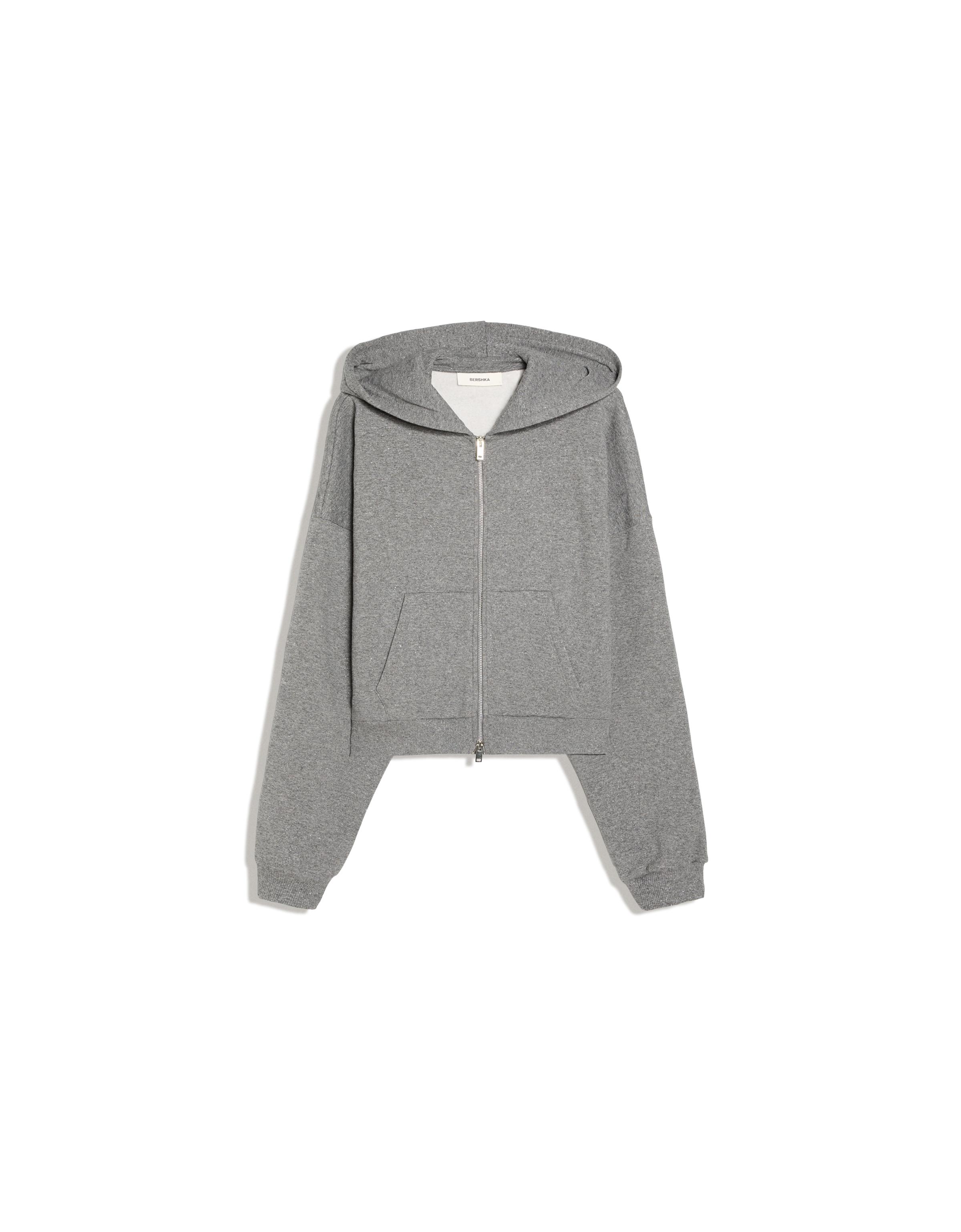 Rhinestone hoodie — Grey
