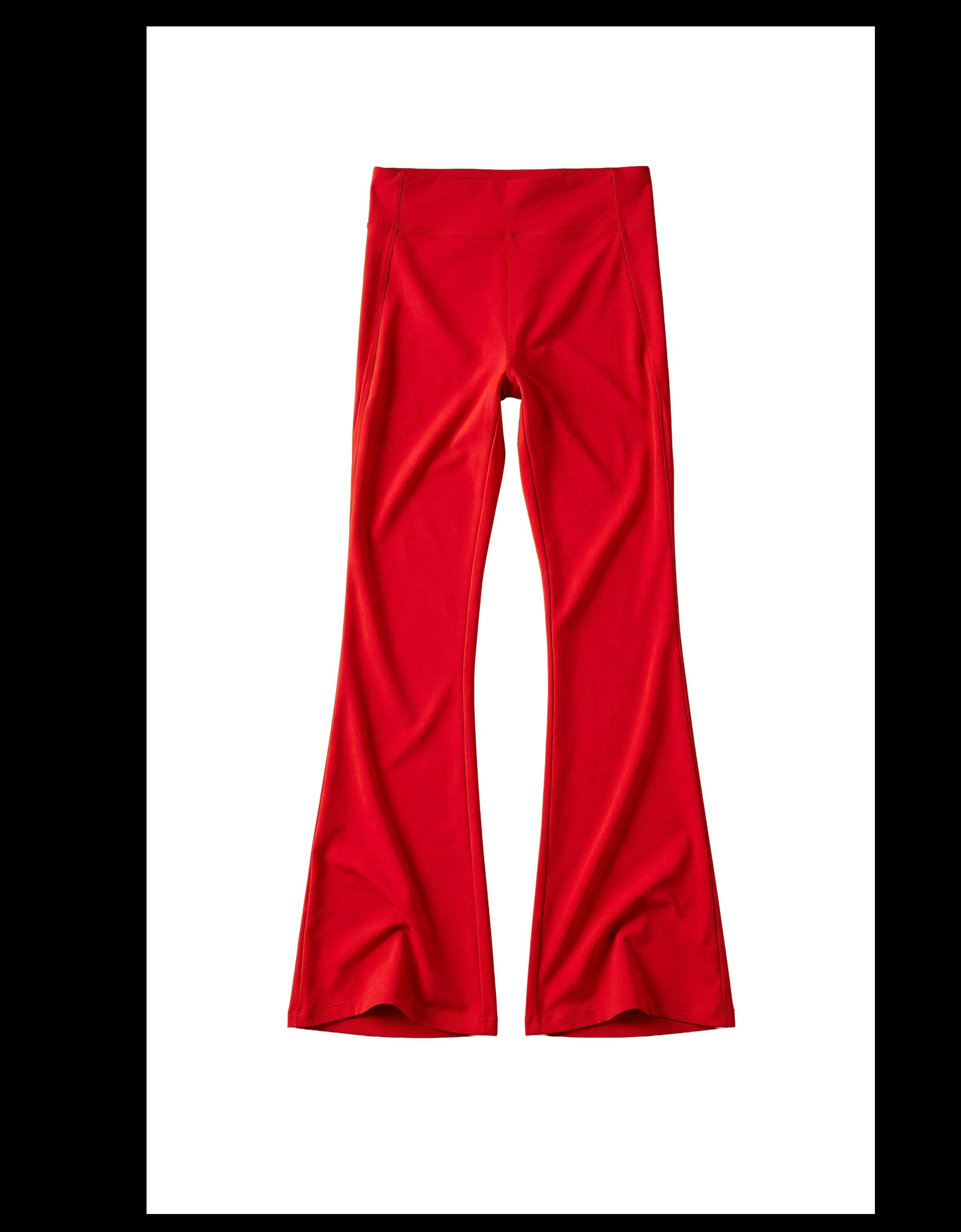 Breathable & Quick Dry flared technical trousers — Red