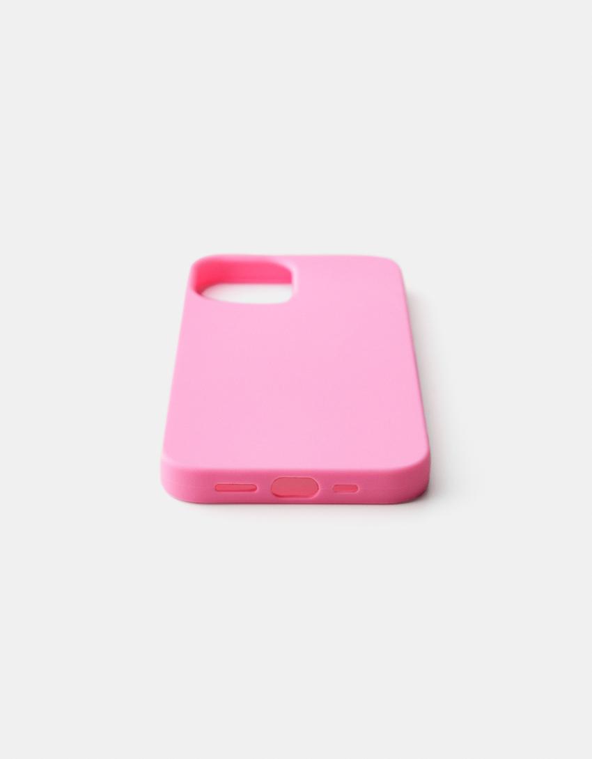 Coque mobile iPhone unie-Rose-3