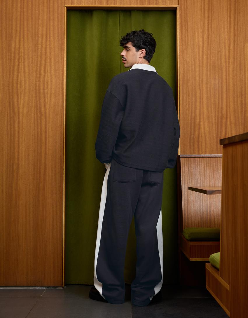 Balloon trousers-Navy