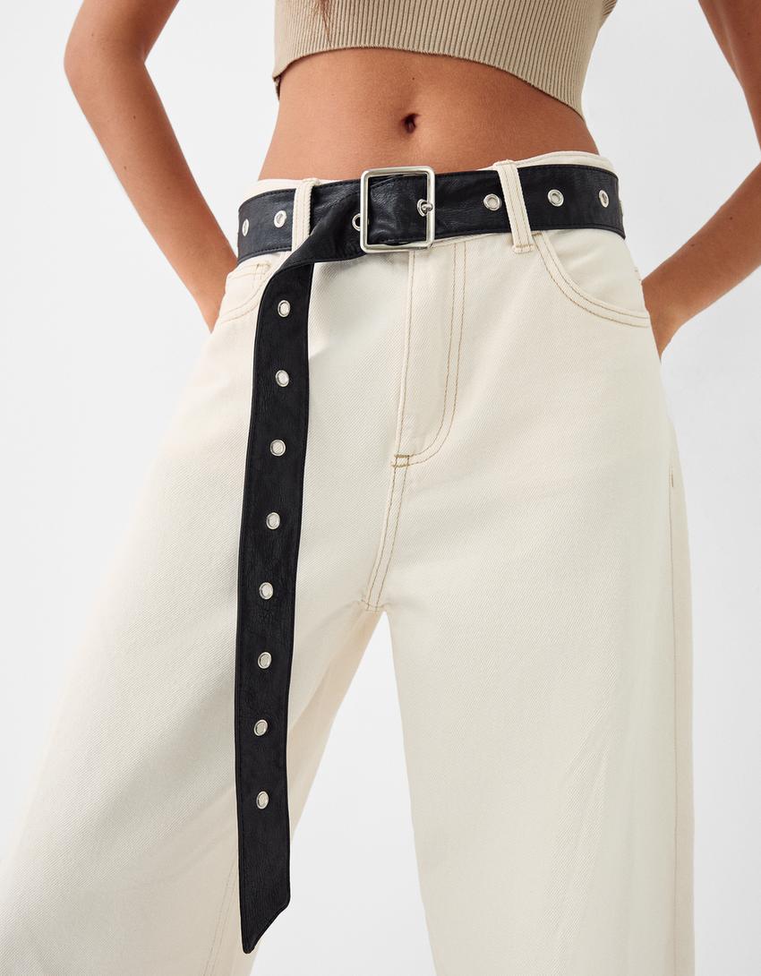 Ceinture extra-longue œillets-Noir-3