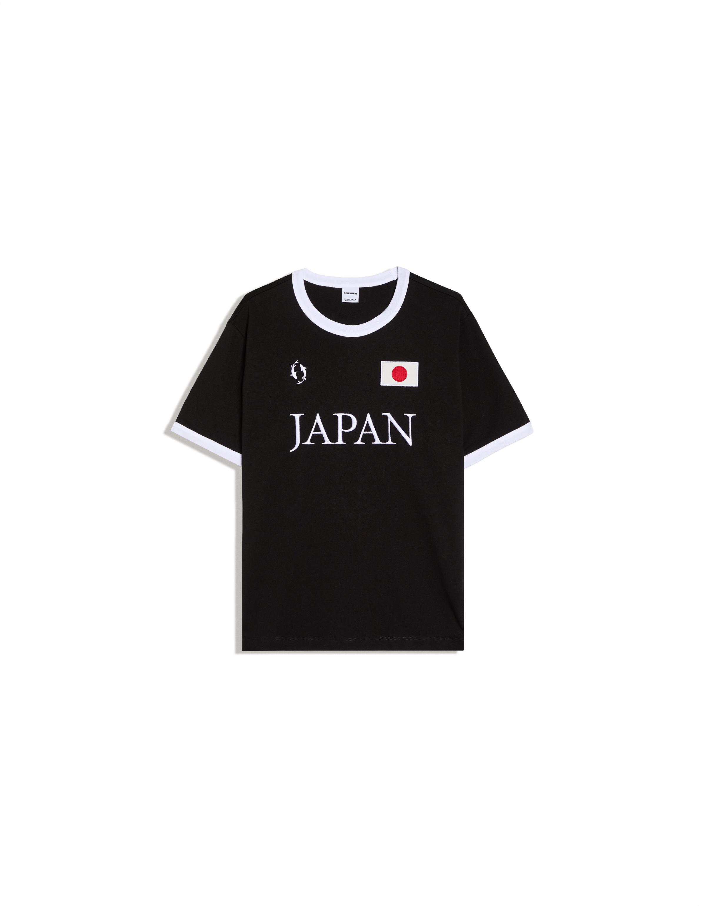 Slim fit printed T-shirt — Black