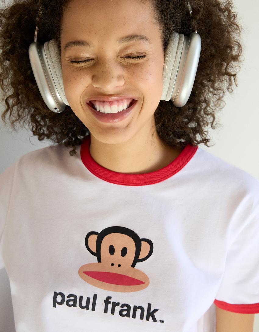 Paul Frank contrast short sleeve T-shirt-Off white