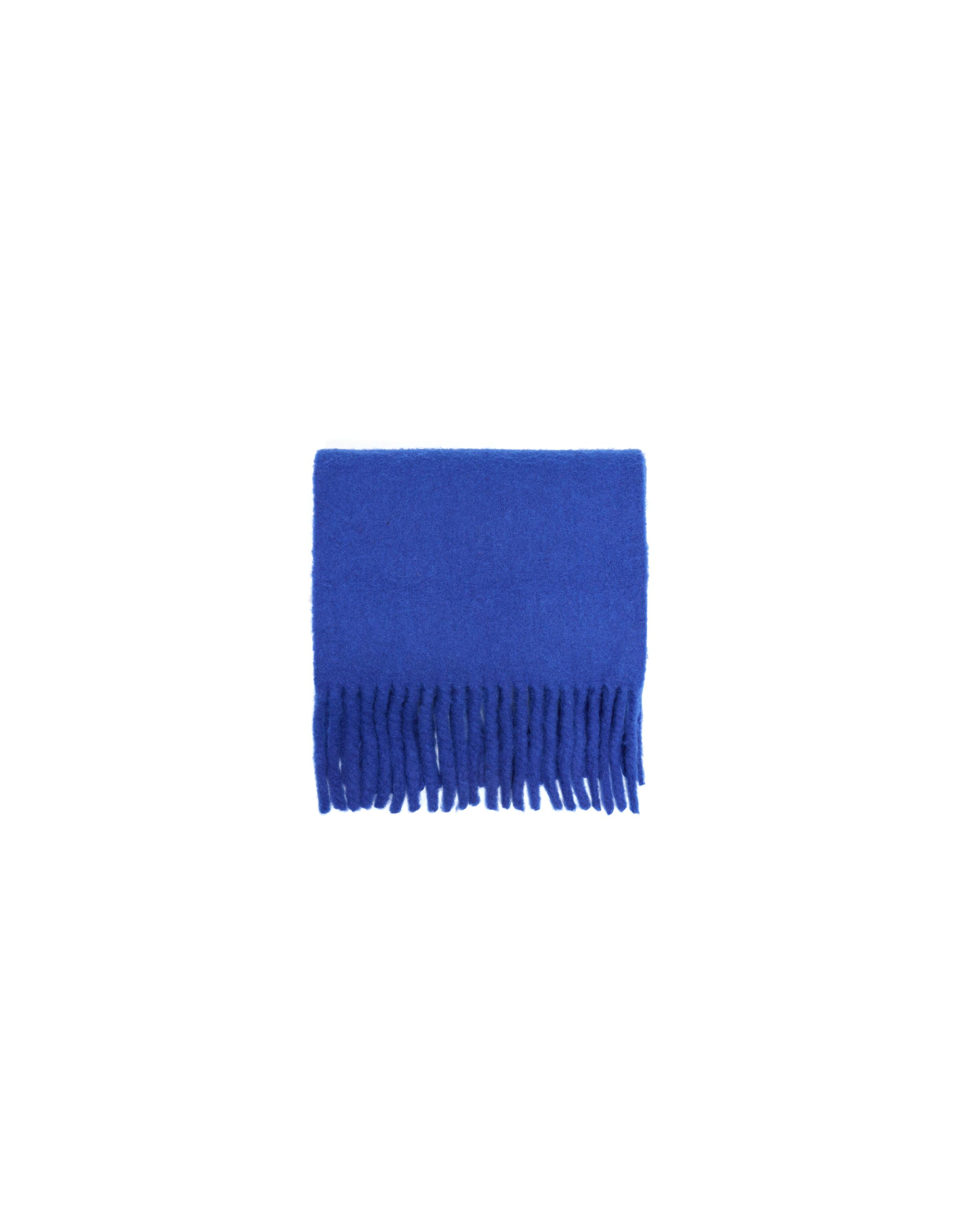 Chunky fringed scarf — Electric blue