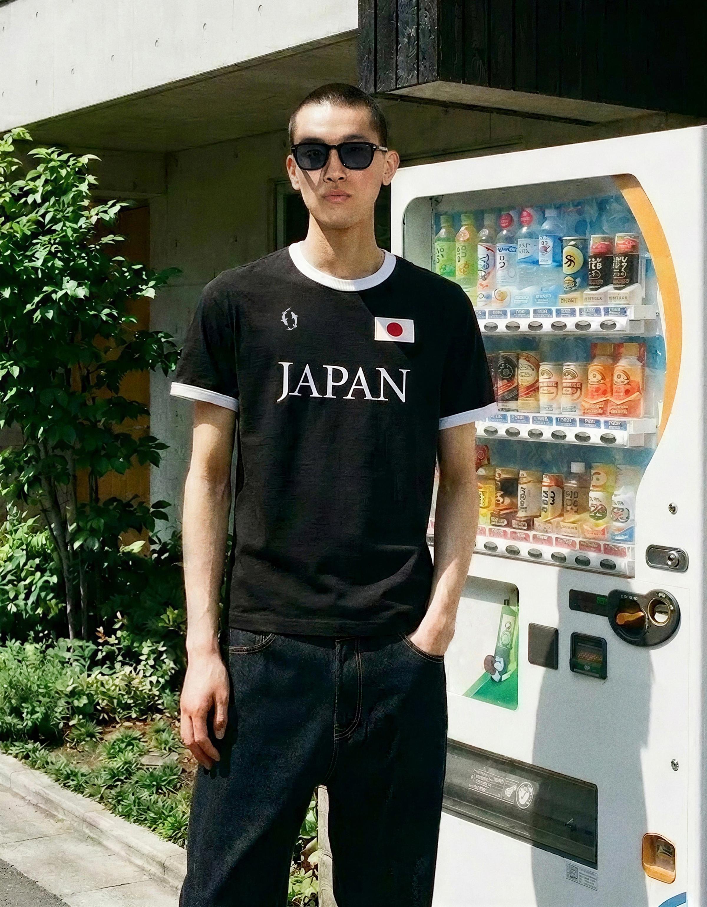 Slim fit printed T-shirt — Black