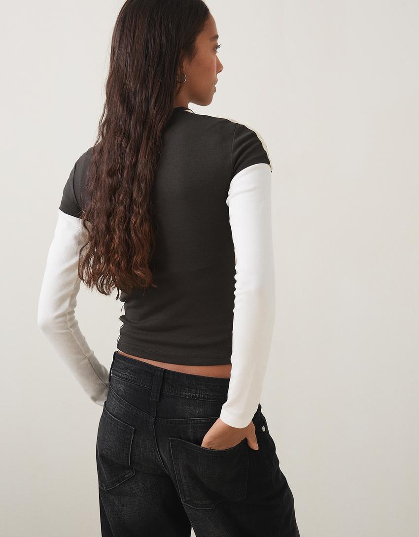 Short sleeve sport print T-shirt