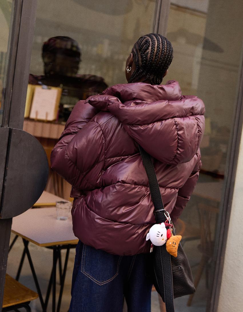 Giacca imbottita water repellent e termoisolante-Bordeaux