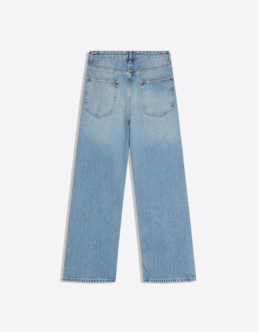 Ripped baggy jeans-Blue