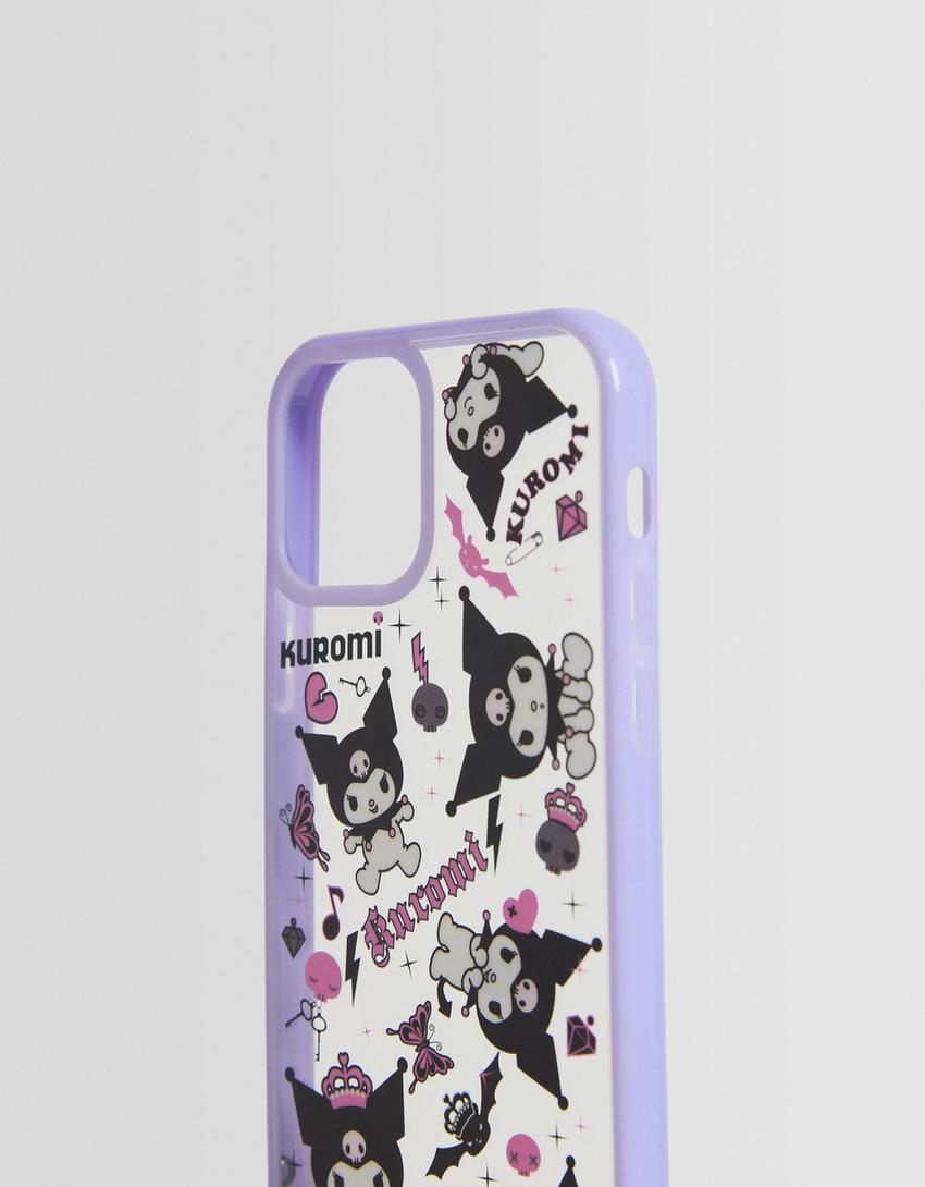 Kuromi charm mobile phone case-Violet