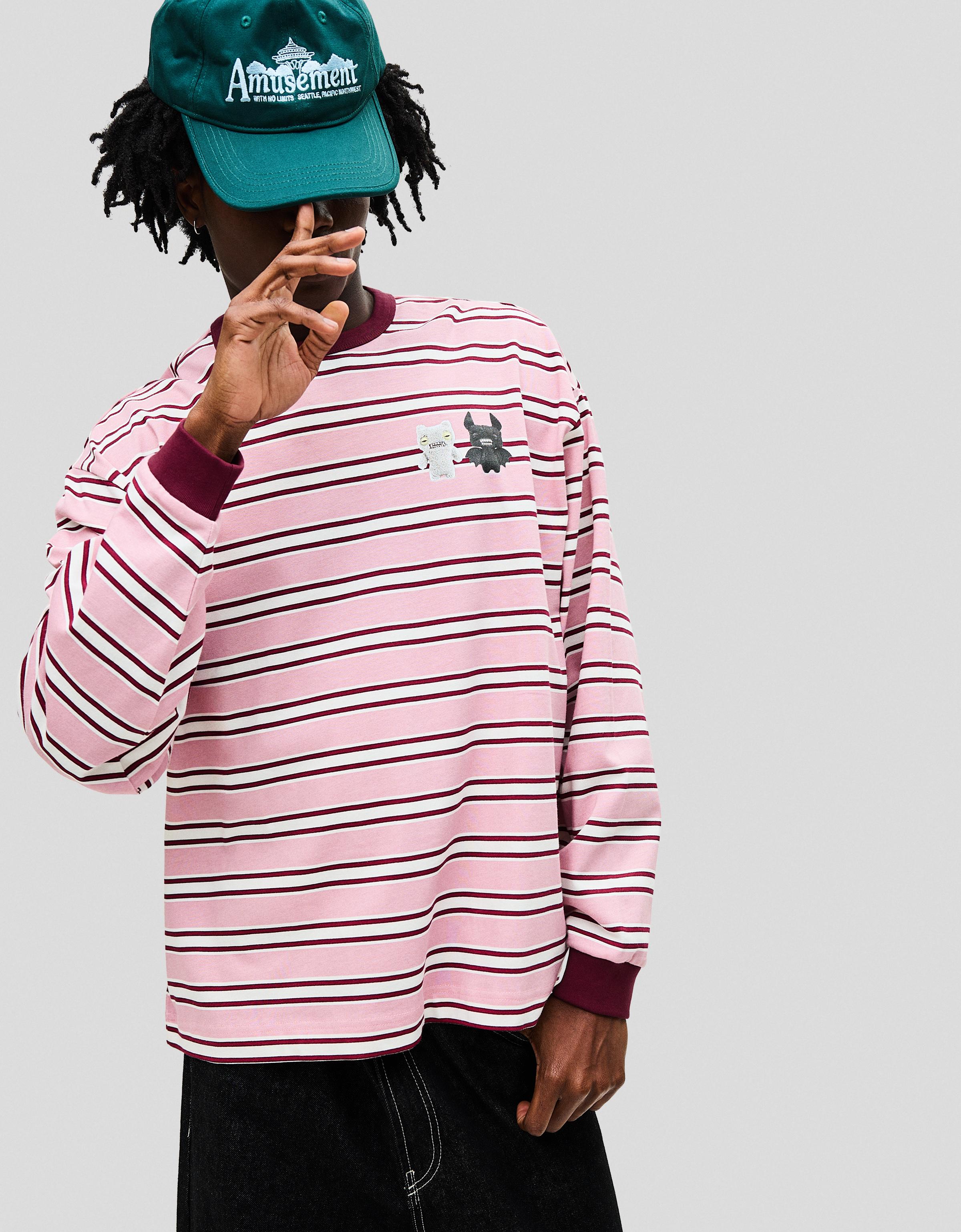 Bershka Fugglers Langarmshirt Mit Print Herren Xl Rosa