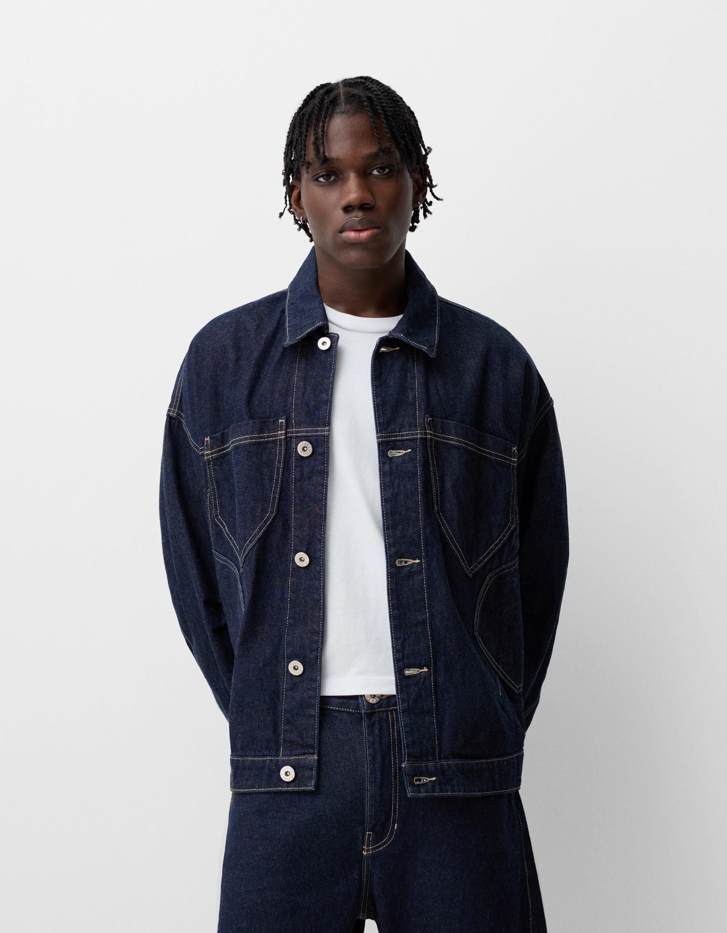 Bershka denim jacket men best sale