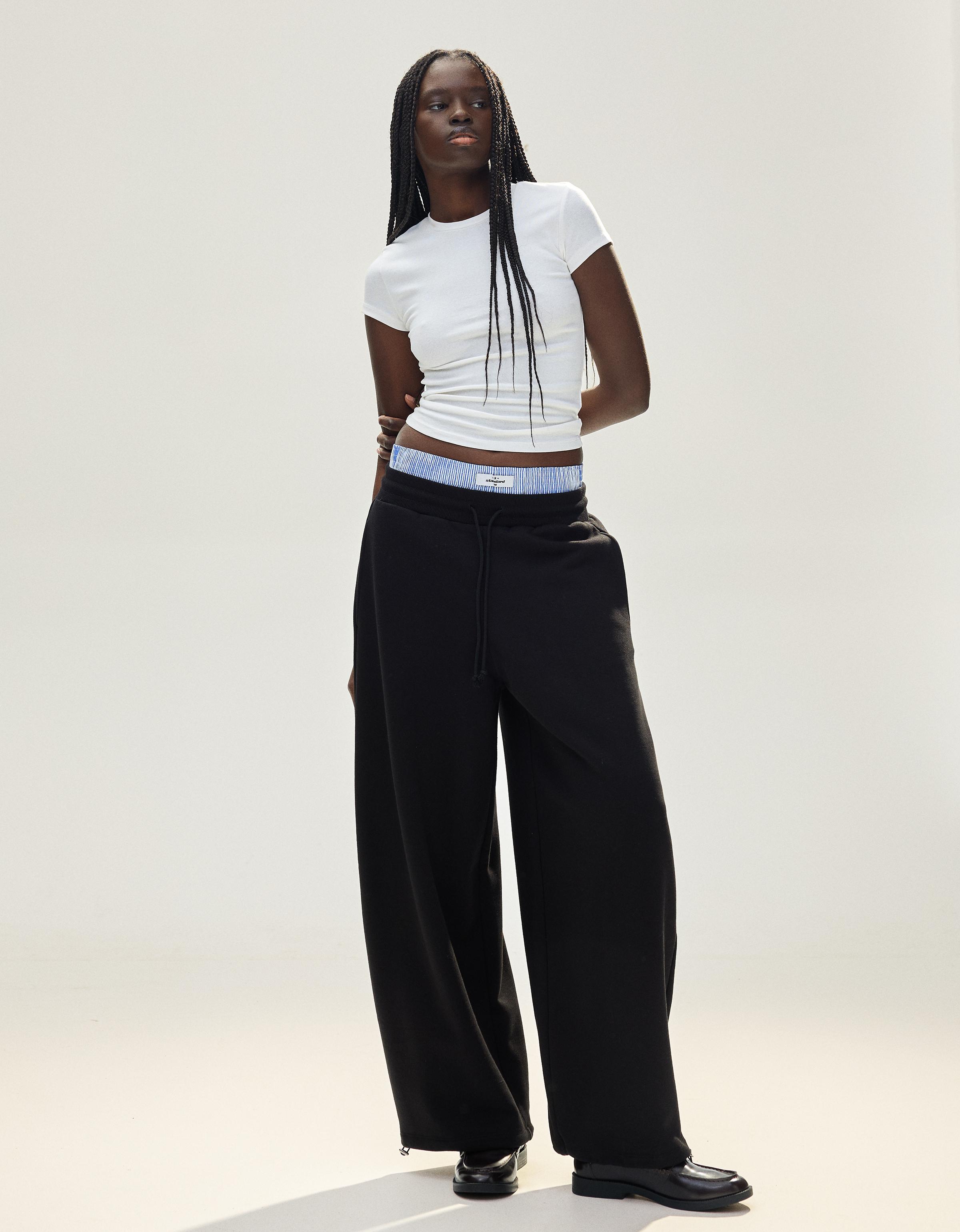 Short sleeve round neck T-shirt — Off white