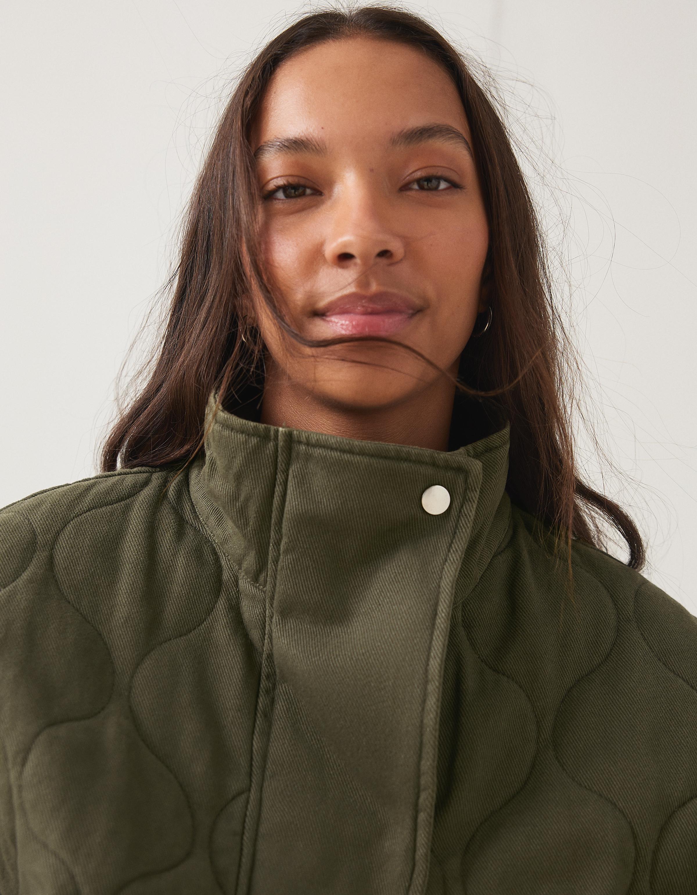 Washed effect jacket — Khaki
