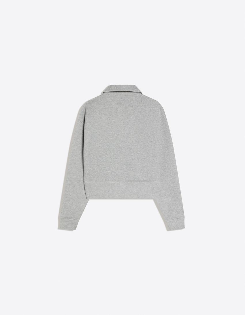 Polo manga larga fajín-Gris