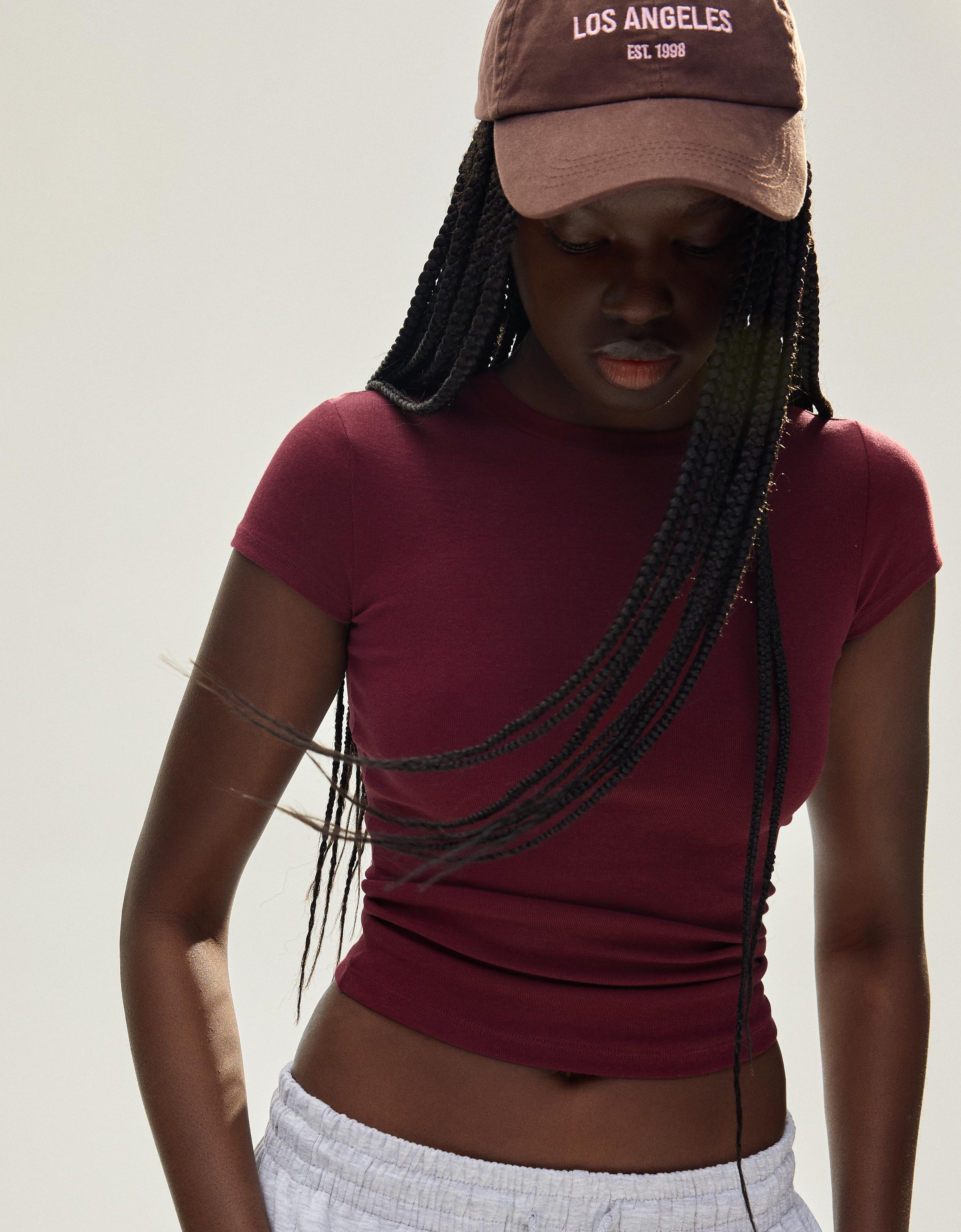 Kısa kollu bisiklet yaka tişört - Görsel 382