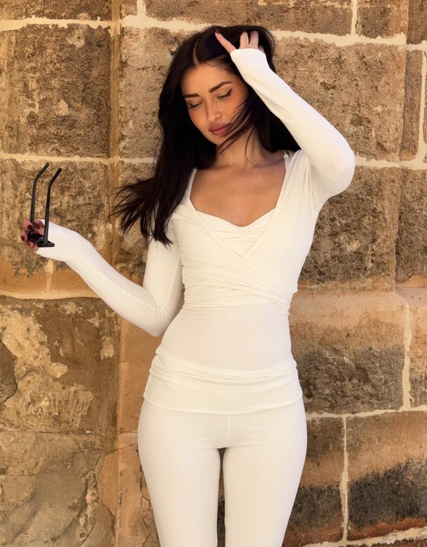 Technical ballerina cardigan-Oats