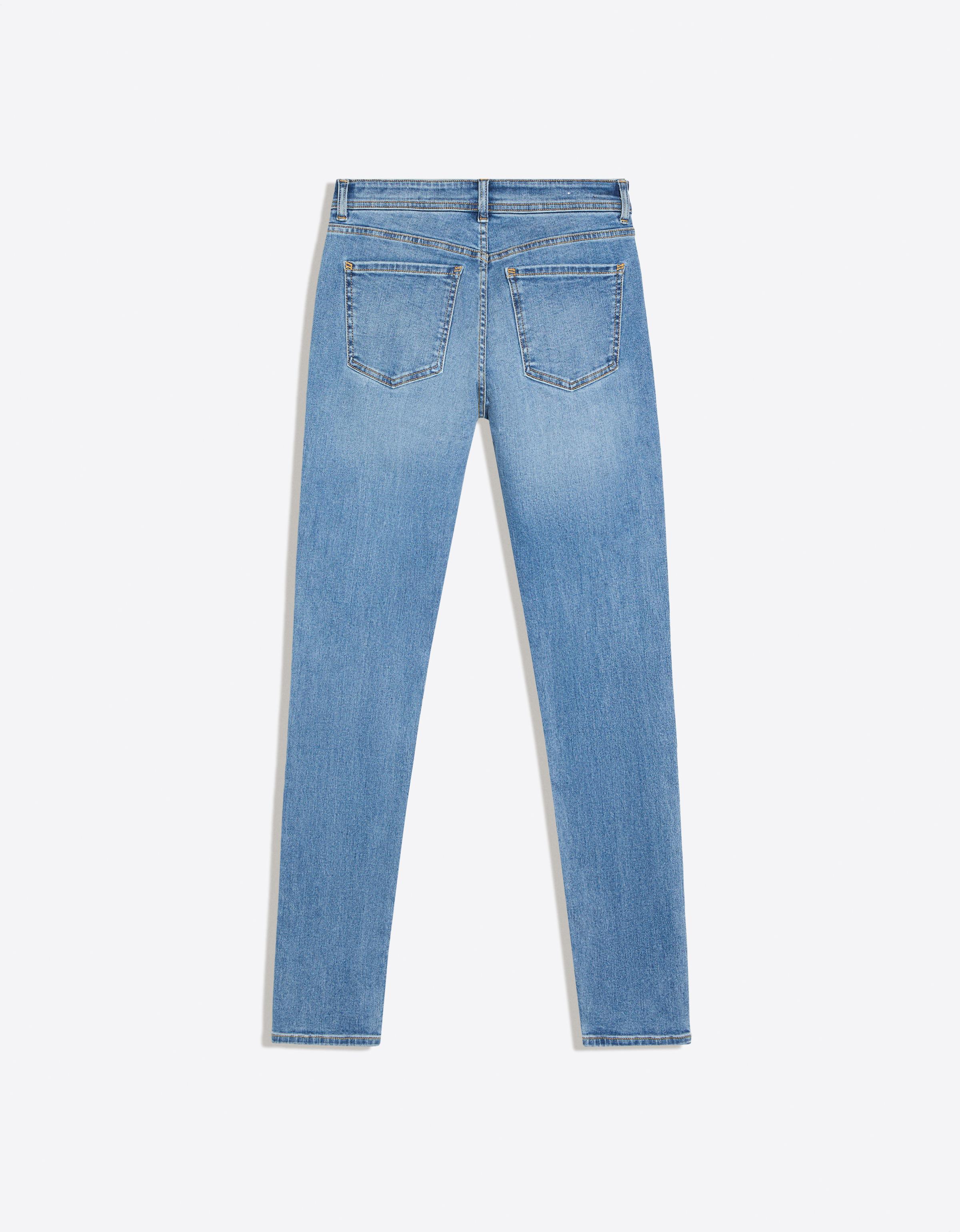 High-waist skinny jeans — Light blue