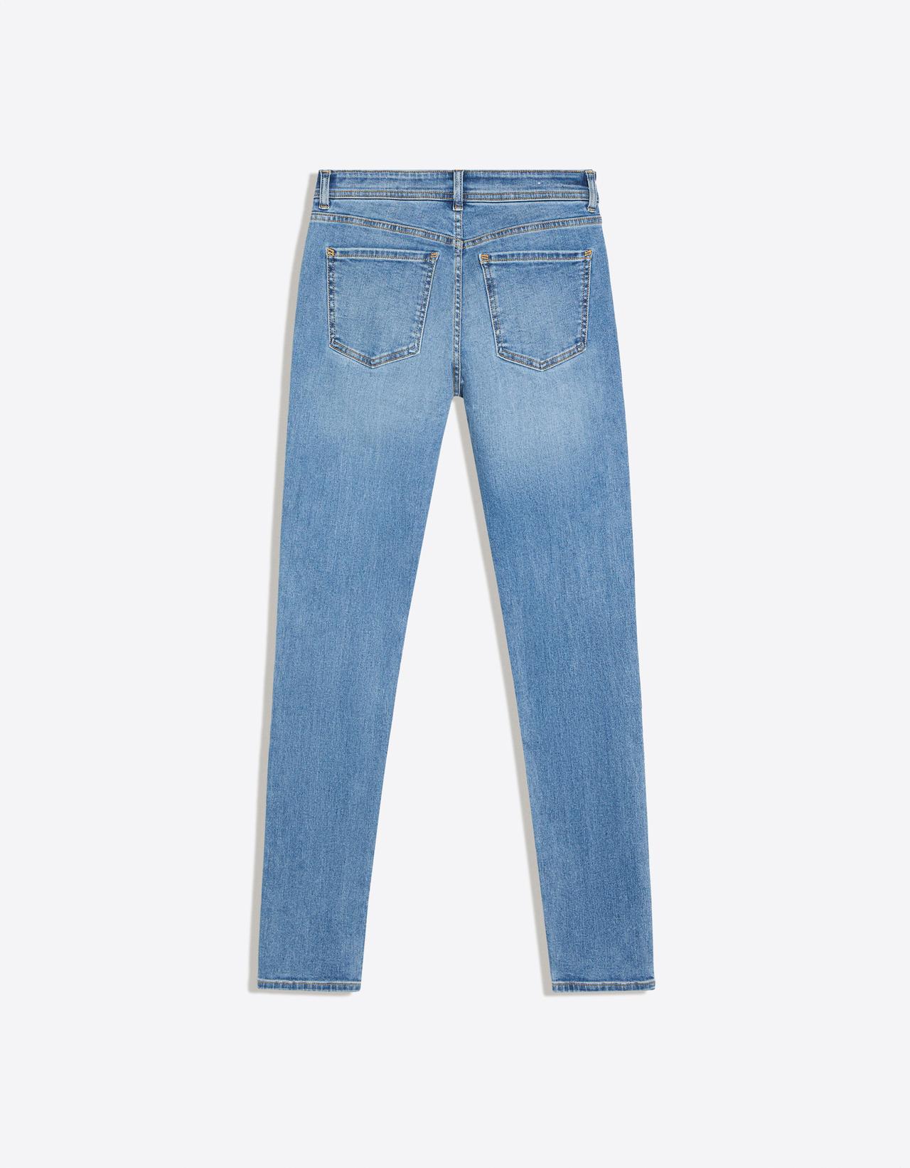 High-waist skinny jeans — Light blue