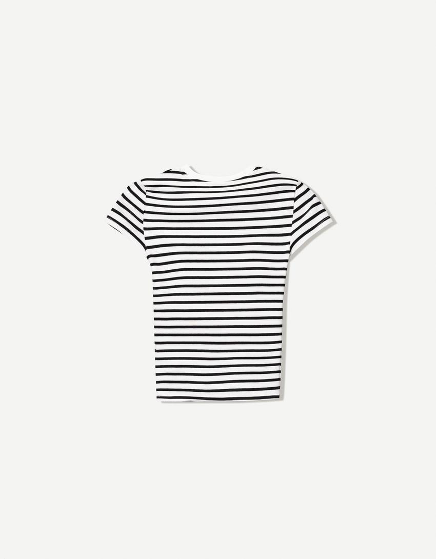 Short Sleeve Crew Neck T shirt BSK Teen Bershka mg-g-kg-equivalents-matching-cards-teacher-made-twinkl-51-off