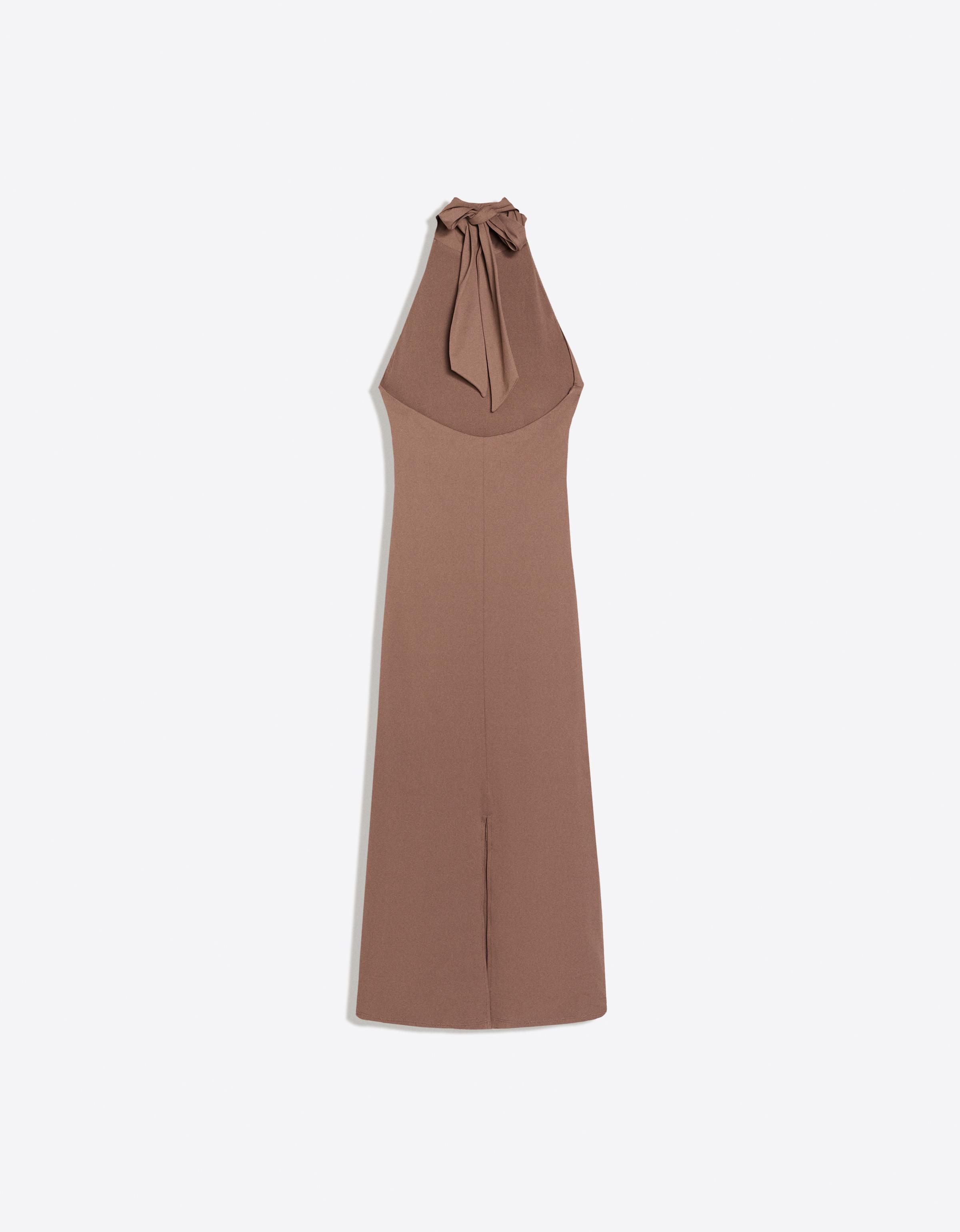 Halter midi dress — Sand