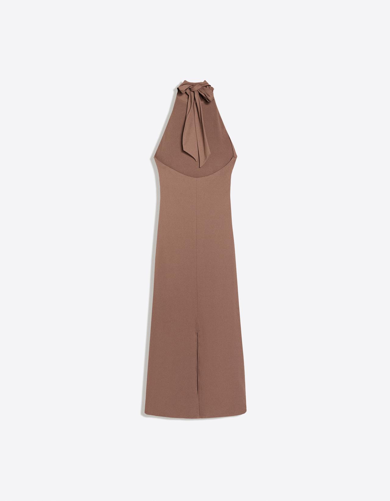 Halter midi dress — Sand