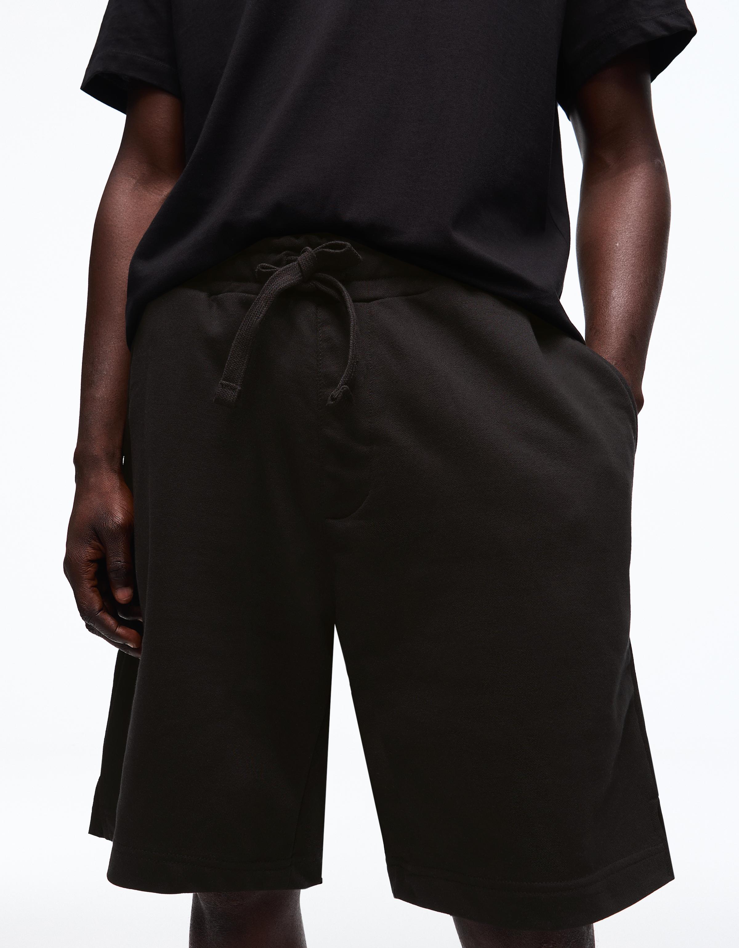 Plush Bermuda shorts — Black