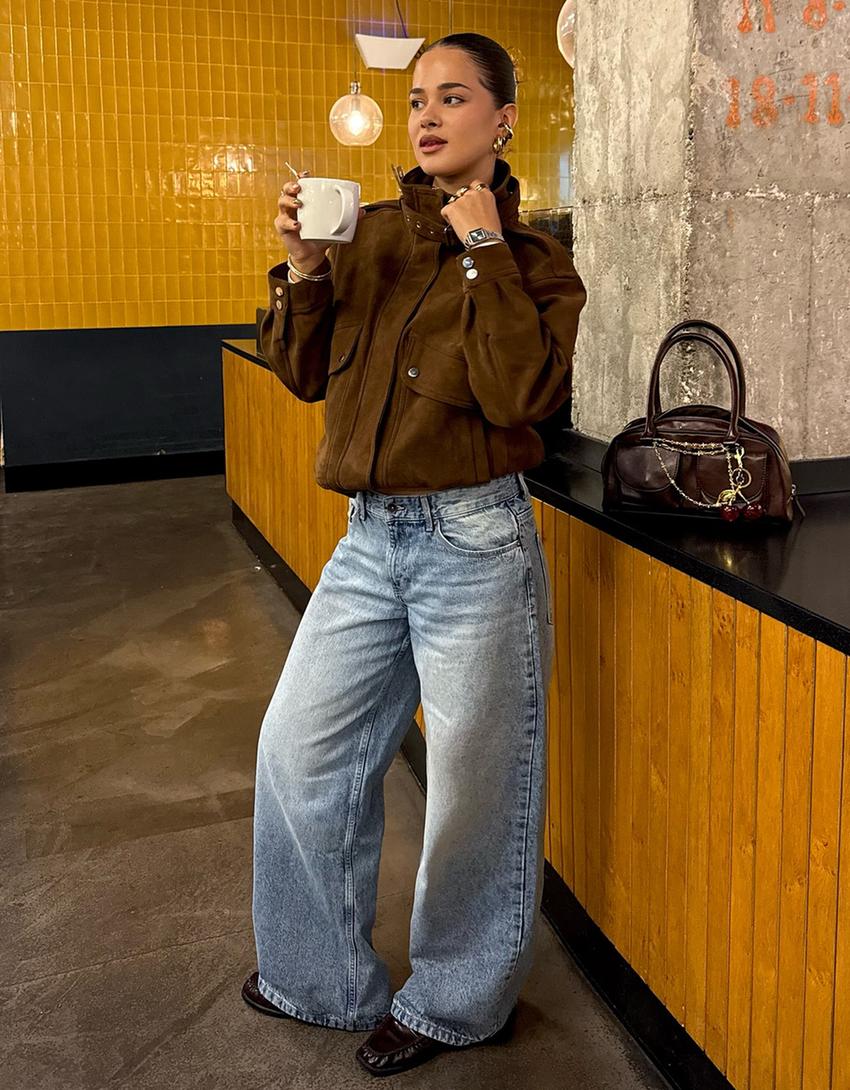 Jeans boyfriend-Azzurro Lavato
