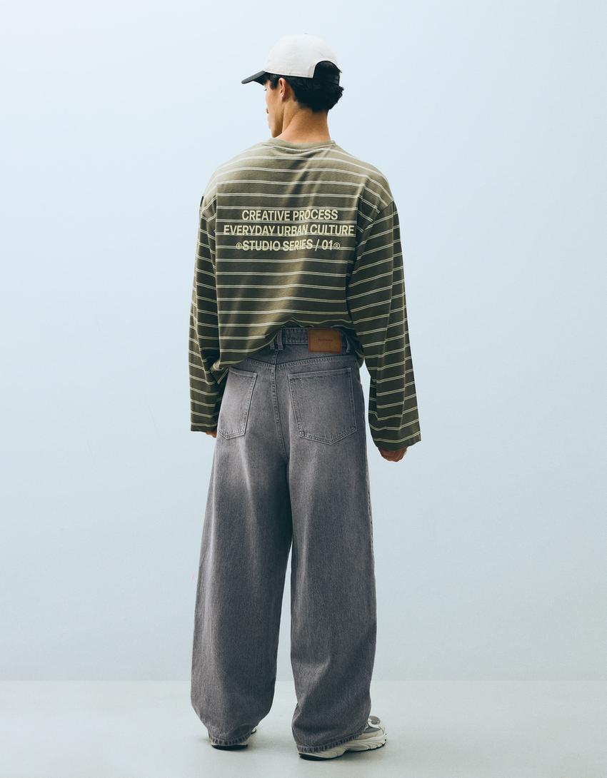 Super baggy fit jean-Gri