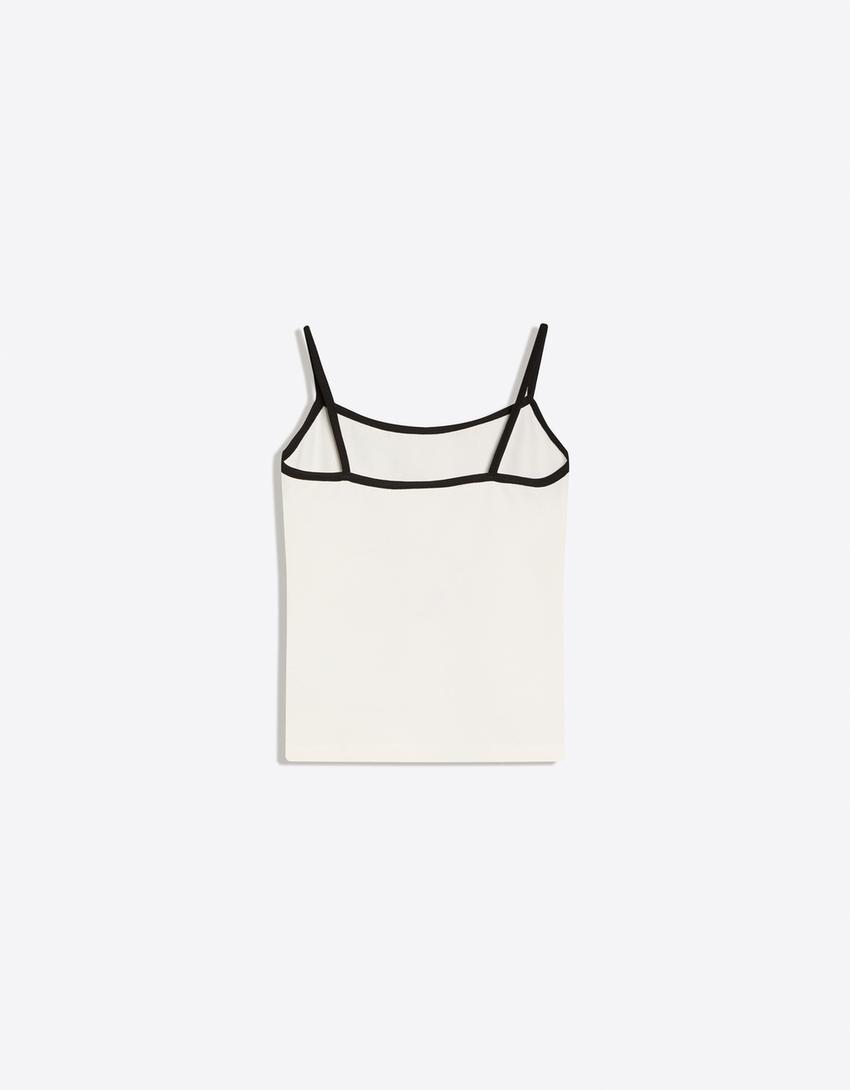 High School Musical print strappy top-Off white