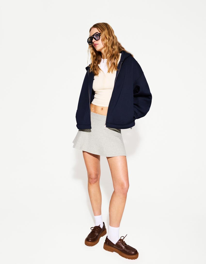 Mini skirt-Grey-1
